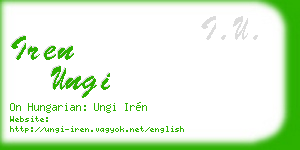 iren ungi business card